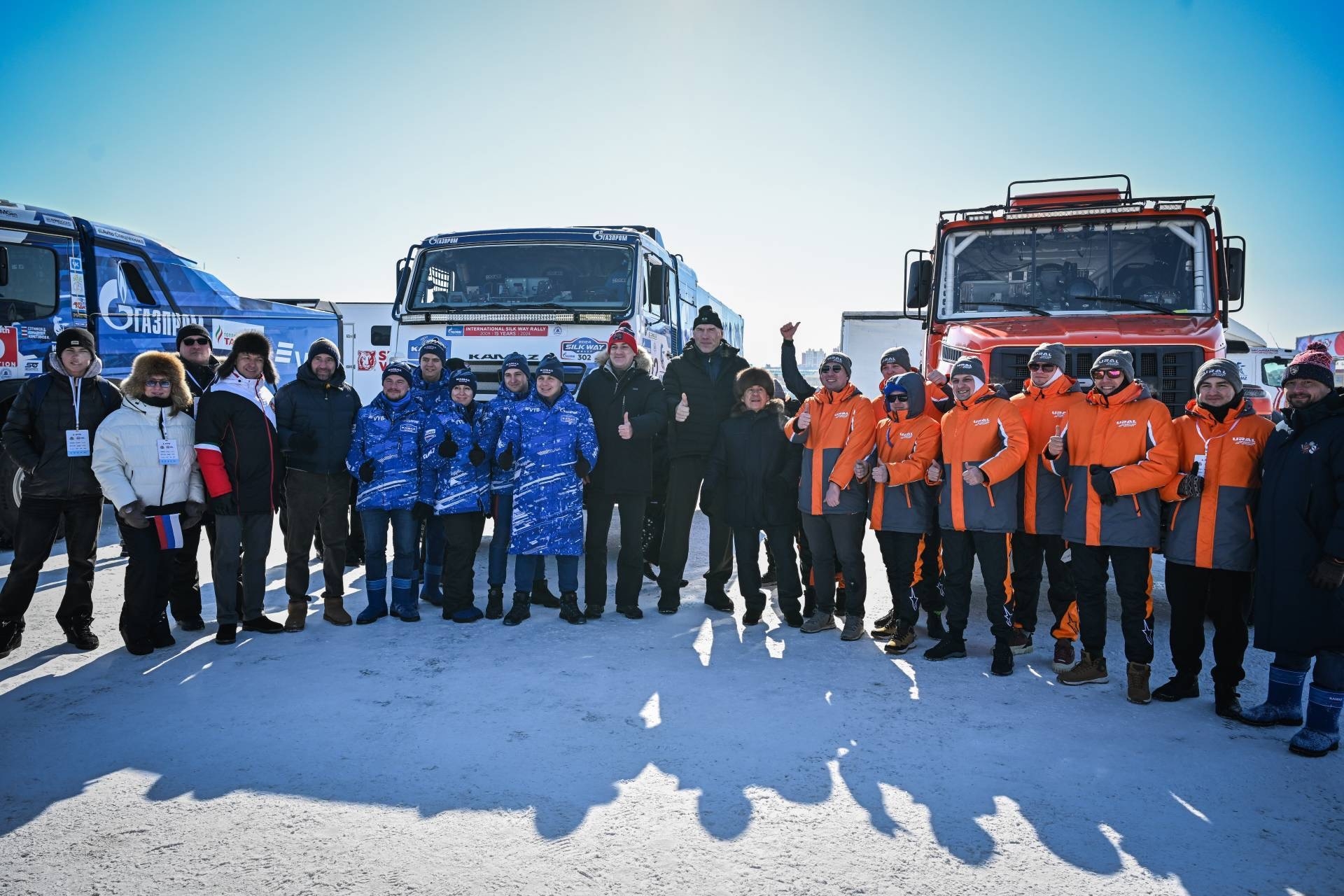 КамАЗ и Урал на льду