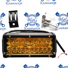 Фара светодиодная квадратная 10-30В. 40Вт. 50х140мм. (10/20/10 LED 3030SMD) жел. GP-1042-2