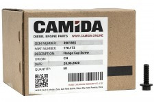 Болт КАМАЗ, ГАЗЕЛЬ, ВАЛДАЙ, ПАЗ дв. Cummins ISBe, ISF 3901865 (М6х1.00х20) (CAMIDA)