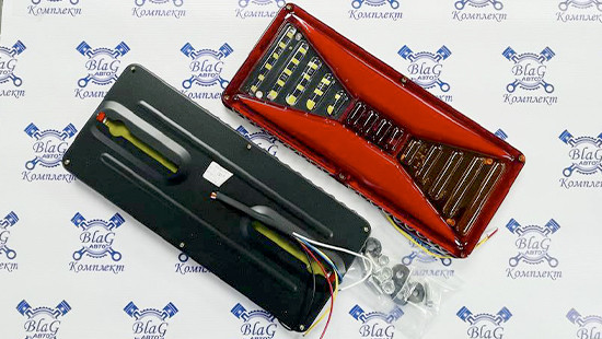 Фонарь задний LED 24 В для грузовиков, прицепов, фургонов (стоп, поворотный) (к-т- 2 шт.) / KR-5760