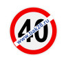 Наклейка светоотражающая "Ограничение скорости-40" 20606