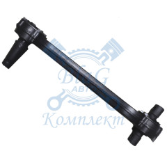 Штанга реактивная с двухопорным и конусным РМШ (палец+шарнир) (черная) КАМАЗ / 1630-2919012-10