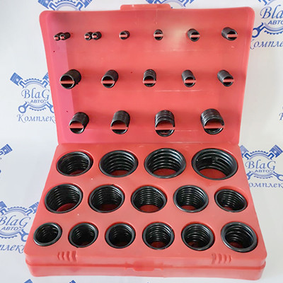 Кольца резиновые А (красный) 30 размеров (набор, 347 шт.)