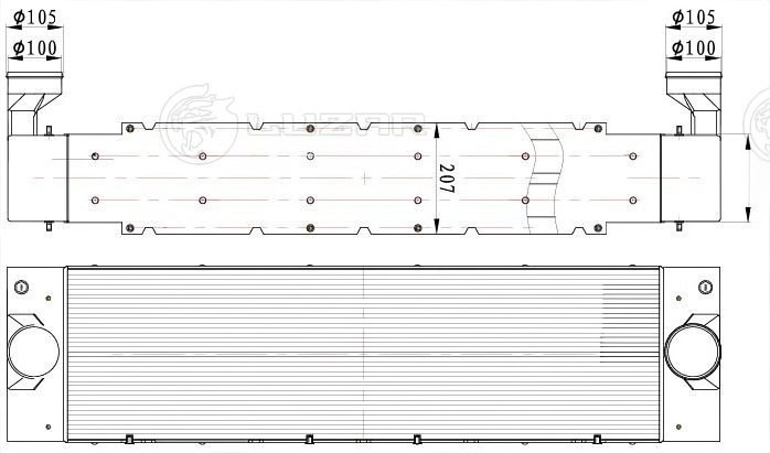 ОНВ (радиатор интеркулера) для с/т КЗС-1218 "Палессе GS12" с двиг. ЯМЗ-238, Д-262 (LRIC 3109)