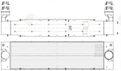 ОНВ (радиатор интеркулера) для с/т КЗС-1218 "Палессе GS12" с двиг. ЯМЗ-238, Д-262 (LRIC 3109)