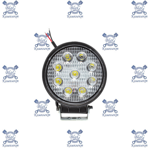 Фара светодиодная 10-30В. 27Вт. 115х42х142мм. 9 изл. / AE27R-9LED-42HC АвтоЭлектрика