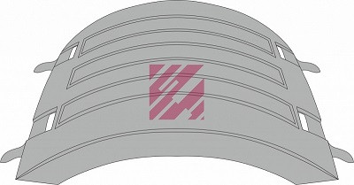 Крыло заднее часть верхняя без стяжек черный пластик ВОЛЬВО о.н.21094388 (M3140935)