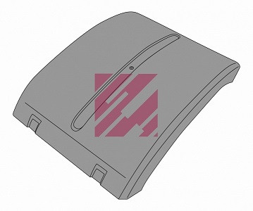 Крыло заднее часть верхняя со стяжками черный пластик МАН о.н.81664106606, M3090912