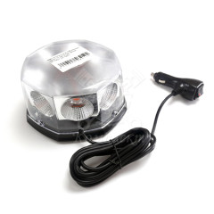 Маяк импульсный (8 COB chip 40W оранж.) 12-24В (8 гран. белый) GP-1040-1