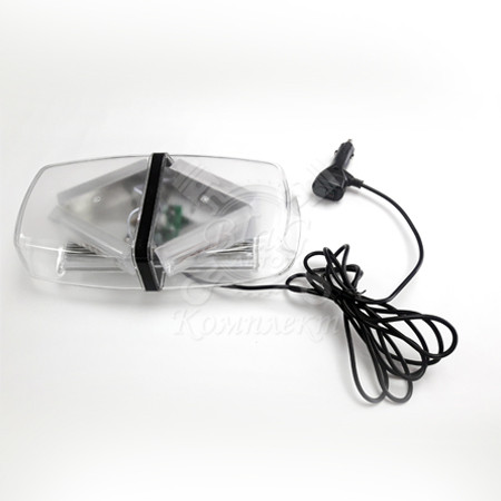 Маяк импульсный (COB chip 78W желтый) 10-30В (Строб./Люстра) 6 режимов, Белый (NEW) (17573) GP-1004