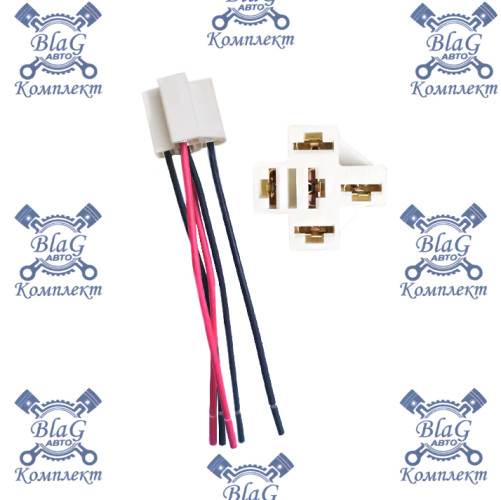 Колодка на 5 конт. 6,3мм. с проводами под реле (для 90.3747, 901.3747) Диалуч (КЛ006-1) 9016СБ5