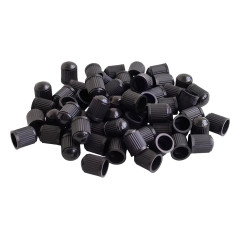 Колпачки на шинный вентиль с ключом, черные, пластик (60 шт.) (AVC-60-02)