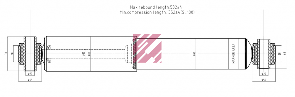 Амортизатор ВОЛЬВО задний (M6000716) MARSHALL