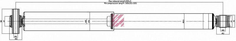 Амортизатор РЕНО задний 20585556 (M6000024)