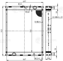 Радиатор охл. для а/м КАМАЗ 65115-1301010 (тип Behr) (алюм.) (LRc 07655)