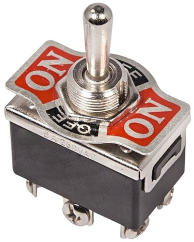 Тумблер 250V 15A (6c) ON-(ON) двухполюсный REXANT (36-4170)