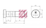 Болт крепления колеса MAN (L=77;22x1.5) M4100023 / MARSHALL