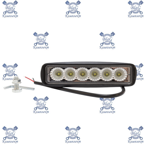 Фара светодиодная 10-30В. 18Вт. 155х40х70мм. 6 изл. / AE18RT-6LED-DRL-PC АвтоЭлектрика