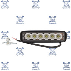 Фара светодиодная 10-30В. 18Вт. 155х40х70мм. 6 изл. / AE18RT-6LED-DRL-PC АвтоЭлектрика