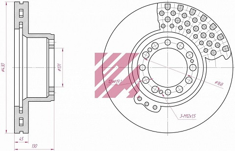 Диск тормозной САФ о.н.4079000500 (M2000082)
