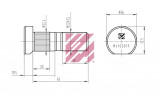 Болт крепления колеса MAN L=65;22x1.5 M4100019 / MARSHALL