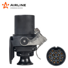 Вилка прицепа/тягача 24В 15 контактов пластик (ATE-44)