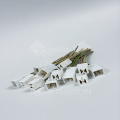 Колодка (гнездовая + штыревая) на 2 контакта 6,3мм с проводами КЛ065-1