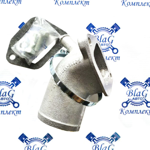 Патрубок помпы Евро в сб. с хомутом и прокладкой / 54115-1303058-10А "Bison"