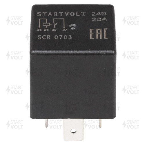 Реле автомобильное 4 конт. 24V 20A (без кронштейна) (SCR 0703)