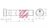 Болт крепления колеса MAN L=110;22x1.5 M4100022 / MARSHALL