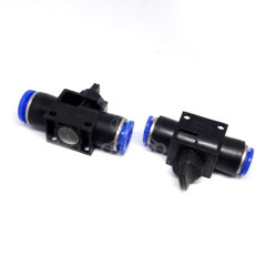 Фитинг пластиковый с краном  Ф8 мм HVFF-8 (8668)