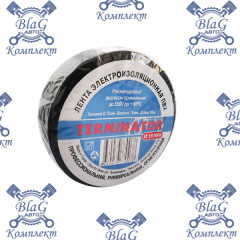 Изолента 15мм х 10м х 0,13 мм черная ПВХ (огнеупорная) TERMINATOR IZ1510FR / 00754