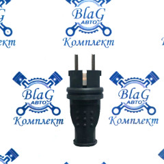 Вилка прямая влагозащищенная с/з 16А, IP44 черная каучук PROCONNECT (11-8521)