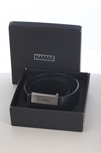 Ремень кожаный с логотипом "КАМАЗ" 125 см.