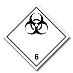 Наклейка "Инфекционные вещества 6.2", 25х25