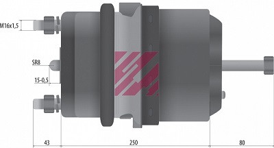 Тормозная камера с энергоаккумулятором без вилки тип 24/24 о.н. 0154209318 (M2832424)