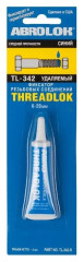 Фиксатор резьбы удаляемый ABRO TL-342, синий, 6мл.