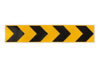 Наклейка "Дорожные работы" полоска, черная на желтой основе (20106)