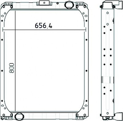 Радиатор водяной Камаз 54115Ш-1301010-01 Евро-2, медный 3-х рядный (АО ШААЗ)