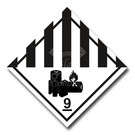 Наклейка "Прочие опасные вещества и изделия 9А", 25х25