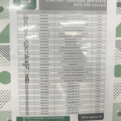Р/к двигателя  с ГБЦ  ЯМЗ 536 полный (метал) (69 позиций)