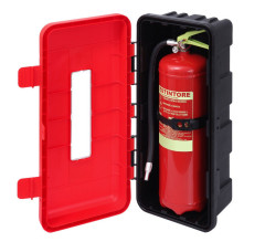 Пенал для огнетушителя ПО-4/8 кг. универсальный с кронштейном на натяжителях