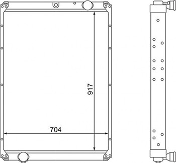 Радиатор водяной Камаз 6520-1301010-01 медный 3-х рядный (АО ШААЗ)