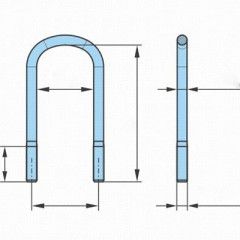 Стремянка М24х2 / L=215/94/70 передняя КАМАЗ-6580/4308  П-обр. 4308-2902408-10 "РИМИСТ"