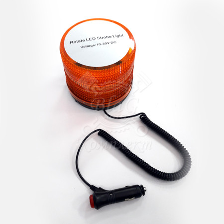 Маяк импульсный (72 св/д. 1 ч.) 10-30В (ор. на магн.) d-13см., п/м-13,4см. h-11,5см GP-BL003 3528SMD