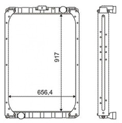 Радиатор водяной Камаз ЕВРО 63501Ш-1301010-10 медный 3-х рядный (АО ШААЗ)