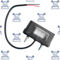 Фонарь освещения номерного знака ПН 3-12-24LED-1 Евро фура ЧЕРНЫЙ (ТАС)