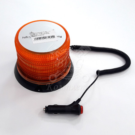 Маяк импульсный (72 св/д. 1 ч.) 10-30В (ор. на магн.) d-13см., п/м-16,4см. h-12см GP-BL005 3528SMD