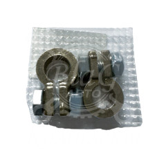 Клеммы АКБ ЕВРО латунь с зажимом,  D=12  (к-т из 2-х)