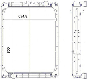 Радиатор водяной Камаз Р65115Ш-1301010-22 Евро-3, универсальный, медный 4-х рядный (АО ШААЗ)